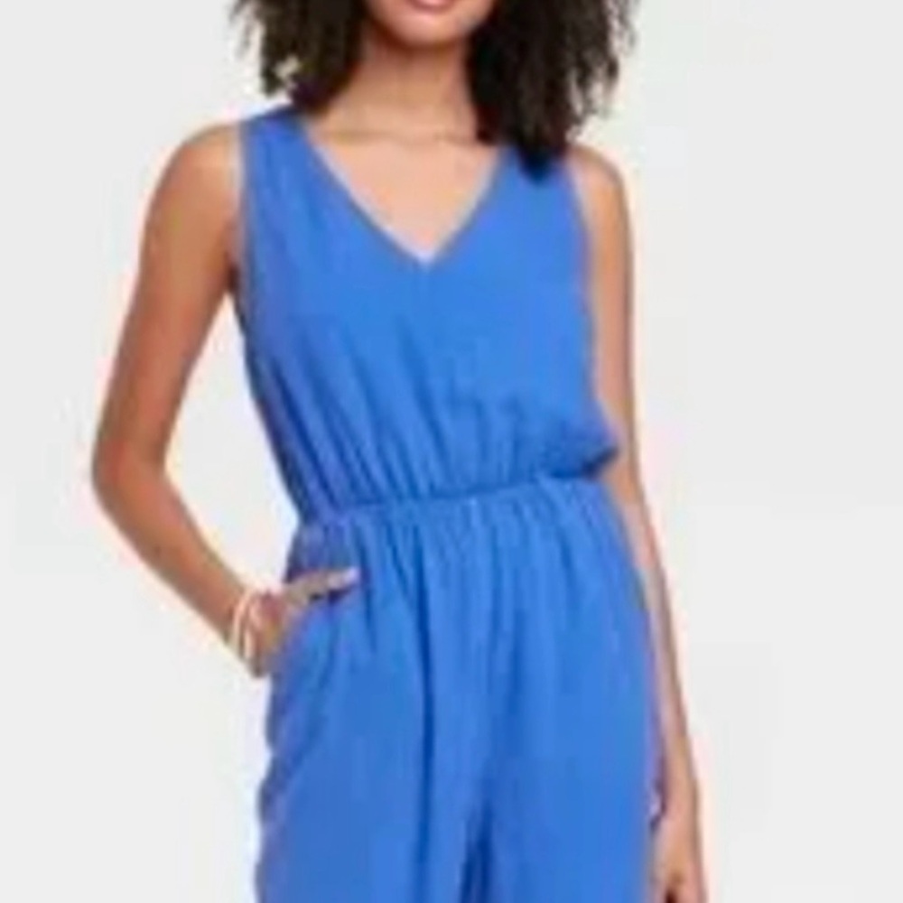 Universal Thread Blue Wide-Leg Jumpsuit